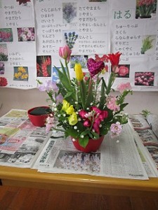 フラワーアレンジメント見本