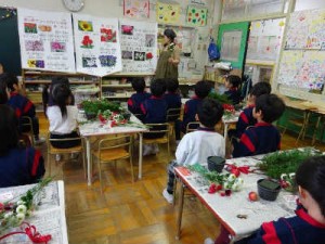 花屋さんの説明風景